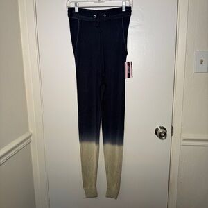 Whitney Eve Women’s Ombre Jogger Casual Pants - Navy to Cream Small NWT